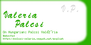 valeria palcsi business card